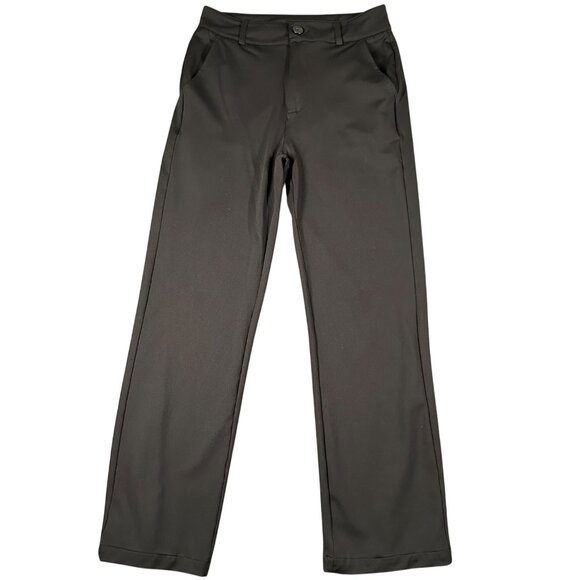 Bamans Pants - Bamans Womens Small Black Straight Leg Casual Dress Pants Pockets Stretch